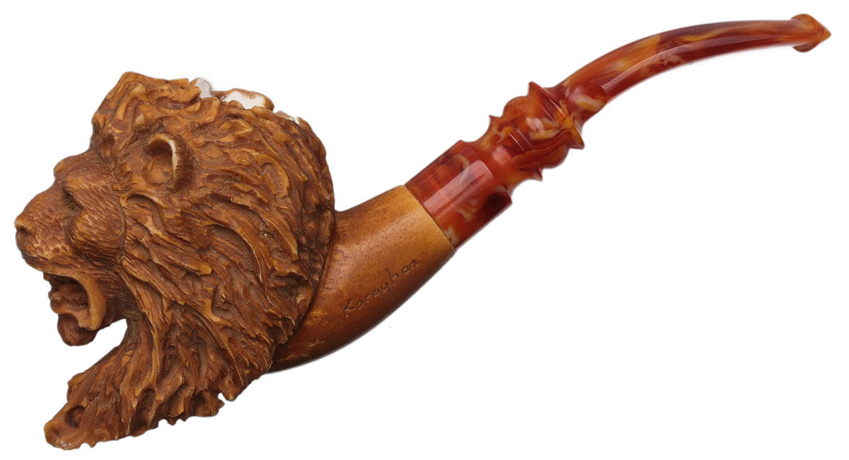 tobacco lion Carved Lion (Karayhan) (with Case)