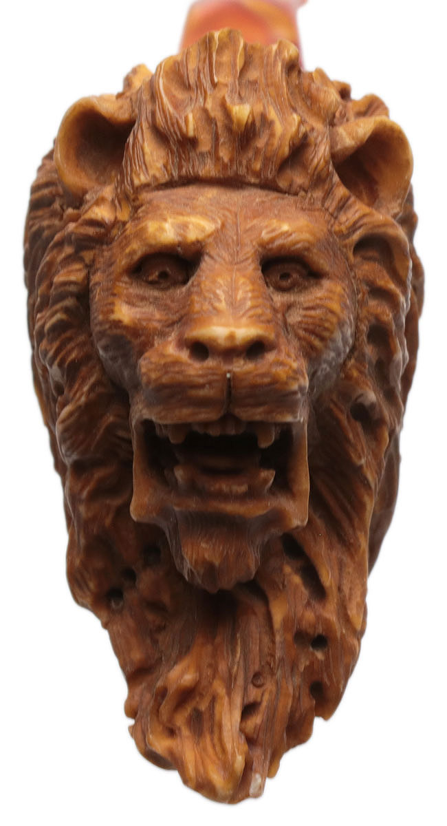 AKB Meerschaum Carved Lion (Karayhan) (with Case)