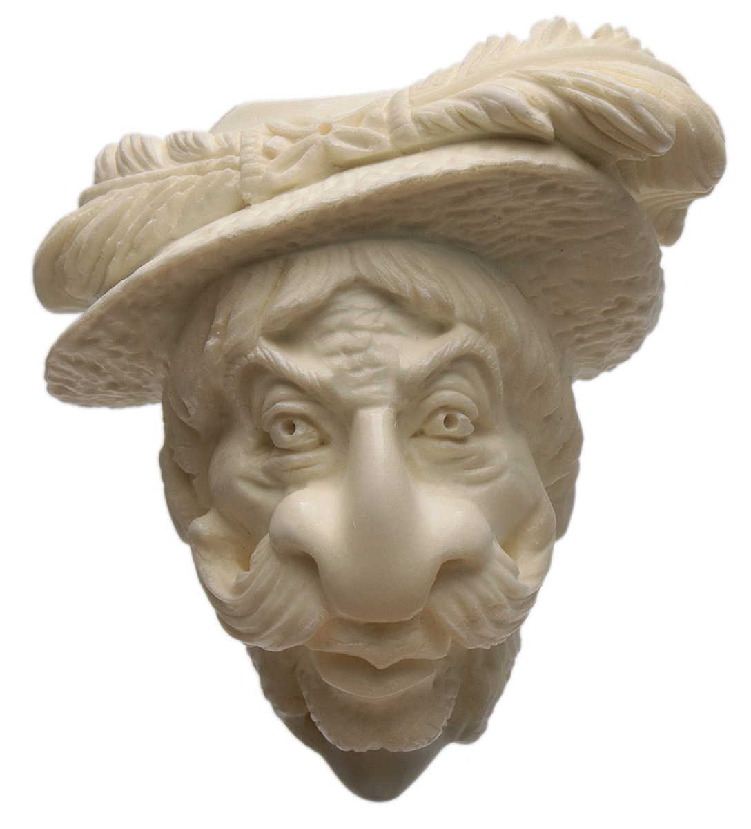 AKB Meerschaum Carved Man in Hat (Auay) (with Case)