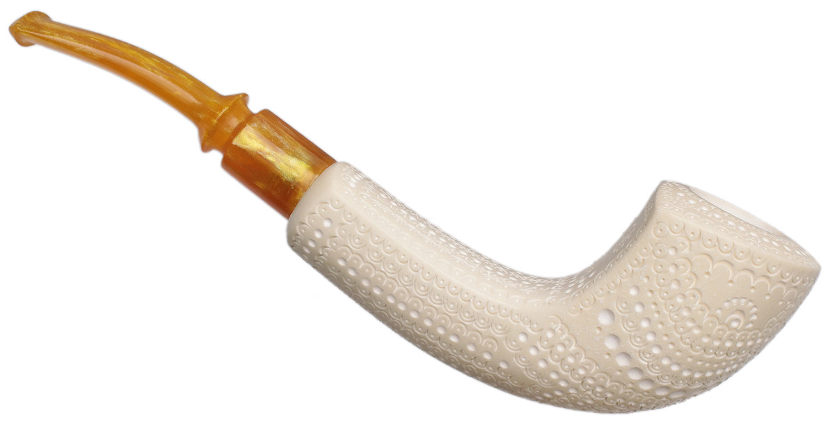 AKB Meerschaum Lattice Horn (Tekin) (with Case)