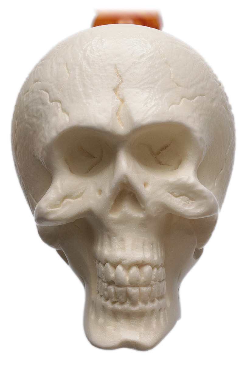 AKB Meerschaum Carved Skull (Auay) (with Case)