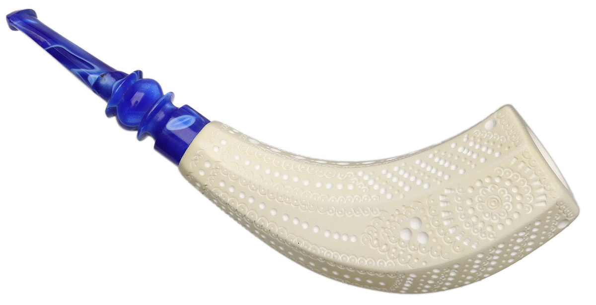 AKB Meerschaum Lattice Paneled Horn (Ali) (with Case)