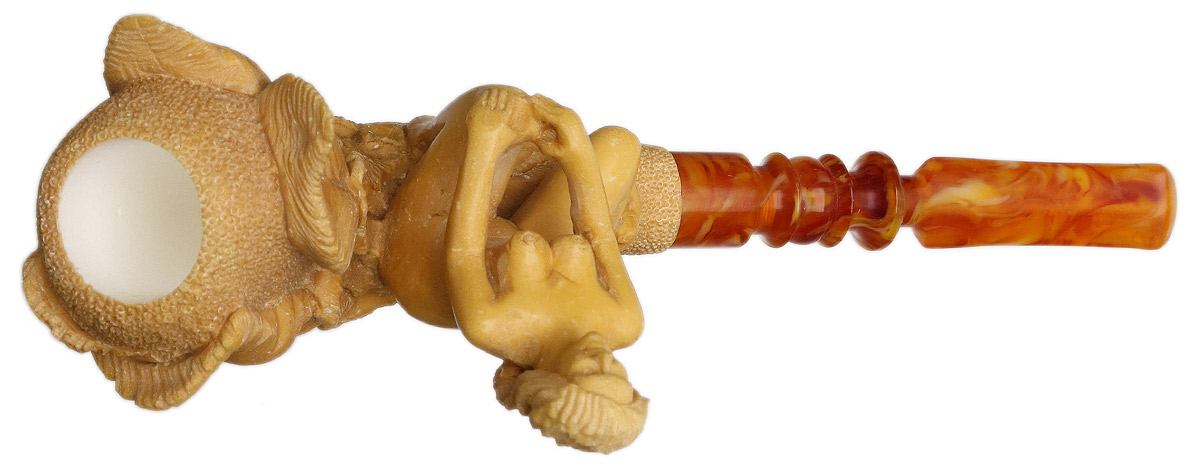 New Tobacco Pipes: AKB Meerschaum Carved Nude Woman (with 