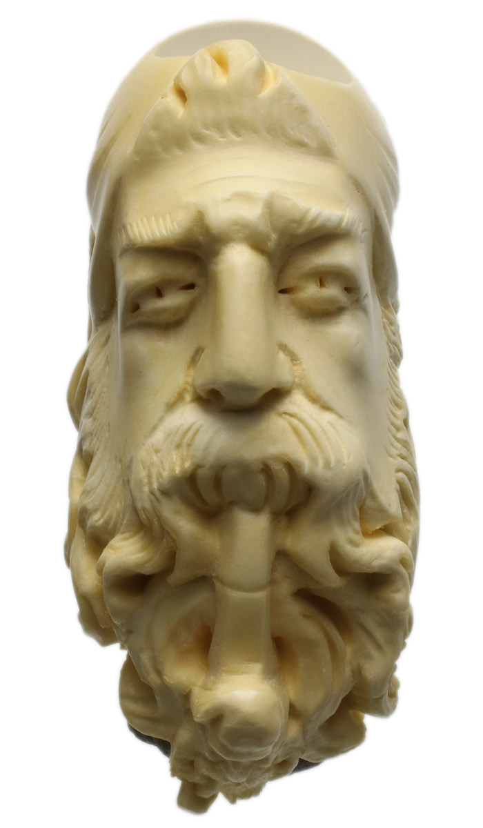 AKB Meerschaum Carved Bearded Man (with Case)