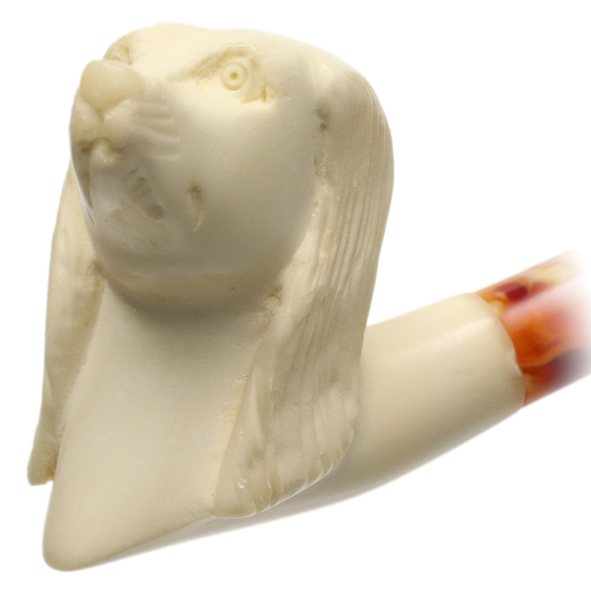 AKB Meerschaum Carved Dog (with Case)