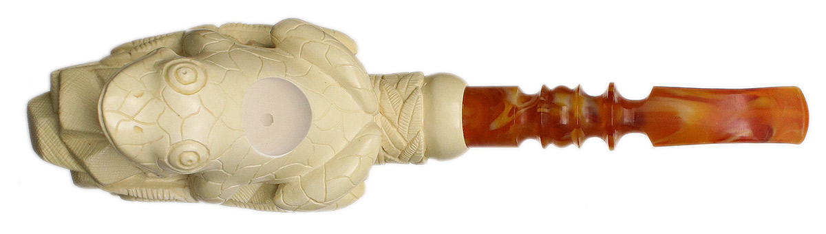 AKB Meerschaum Carved Frog (I. Baglan) (with Case)