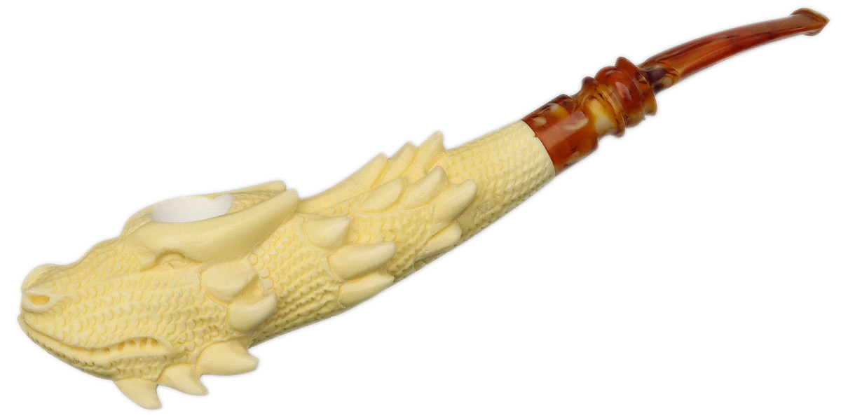 AKB Meerschaum Carved Dragon (Ali) (with Case)