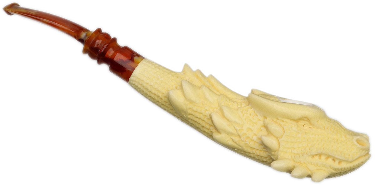 AKB Meerschaum Carved Dragon (Ali) (with Case)