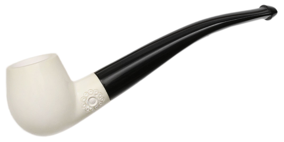 AKB Meerschaum Spot Carved Bent Apple