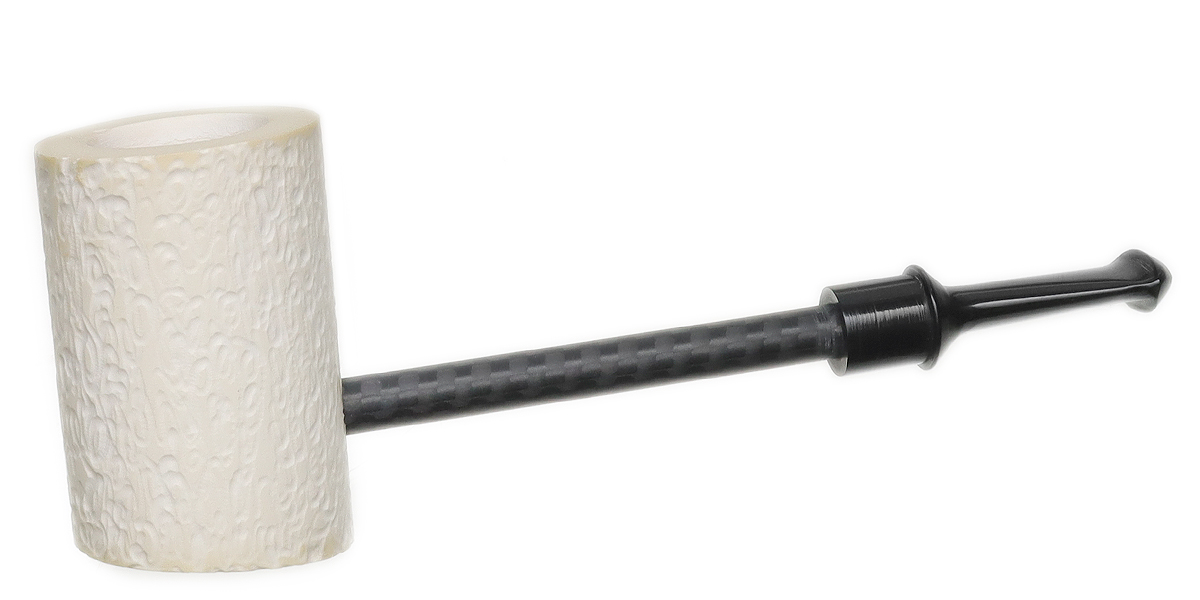 AKB Meerschaum Rusticated Workhorse Poker (with Case)
