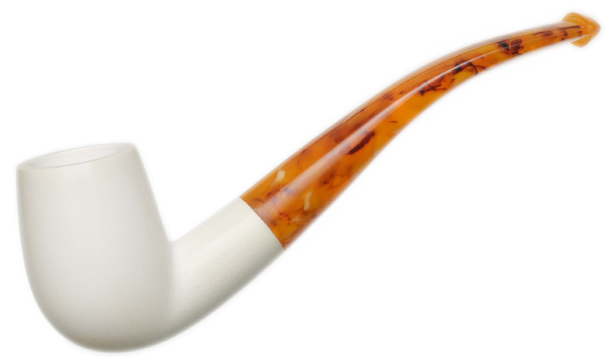 AKB Meerschaum Smooth Bent Billiard