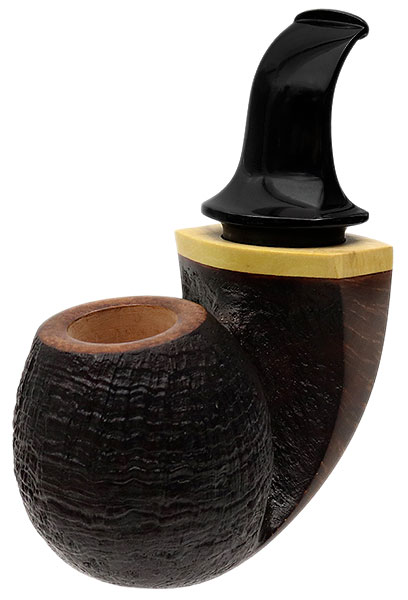 Konstantin Shekita Partially Sandblasted Bent Apple with Boxwood