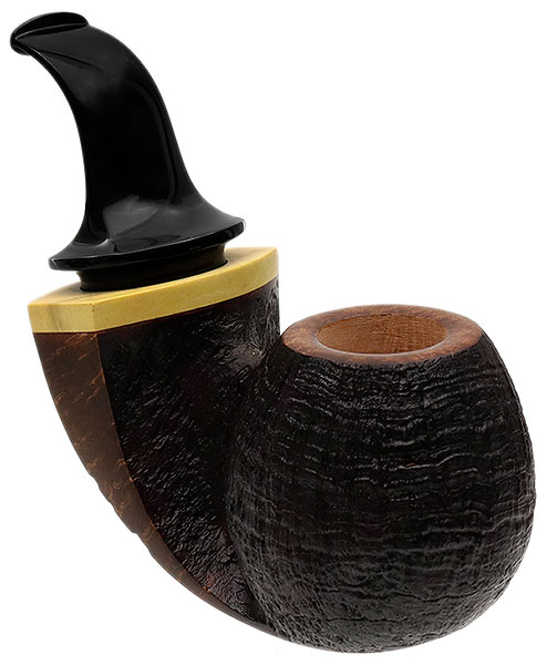 Konstantin Shekita Partially Sandblasted Bent Apple with Boxwood