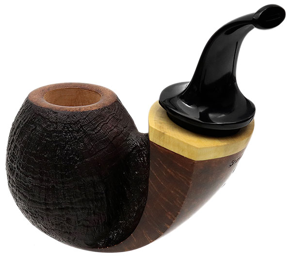 Konstantin Shekita Partially Sandblasted Bent Apple with Boxwood