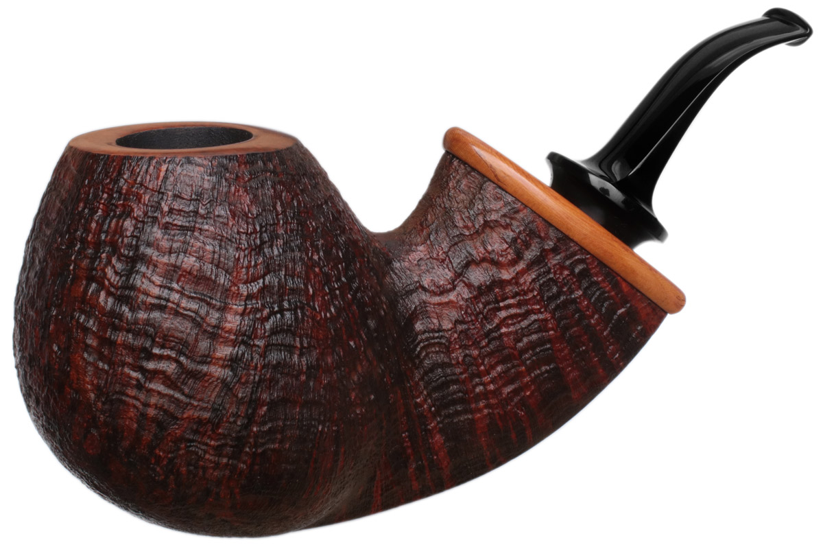 Konstantin Shekita Partially Sandblasted Magnum Bent Apple with Rosewood
