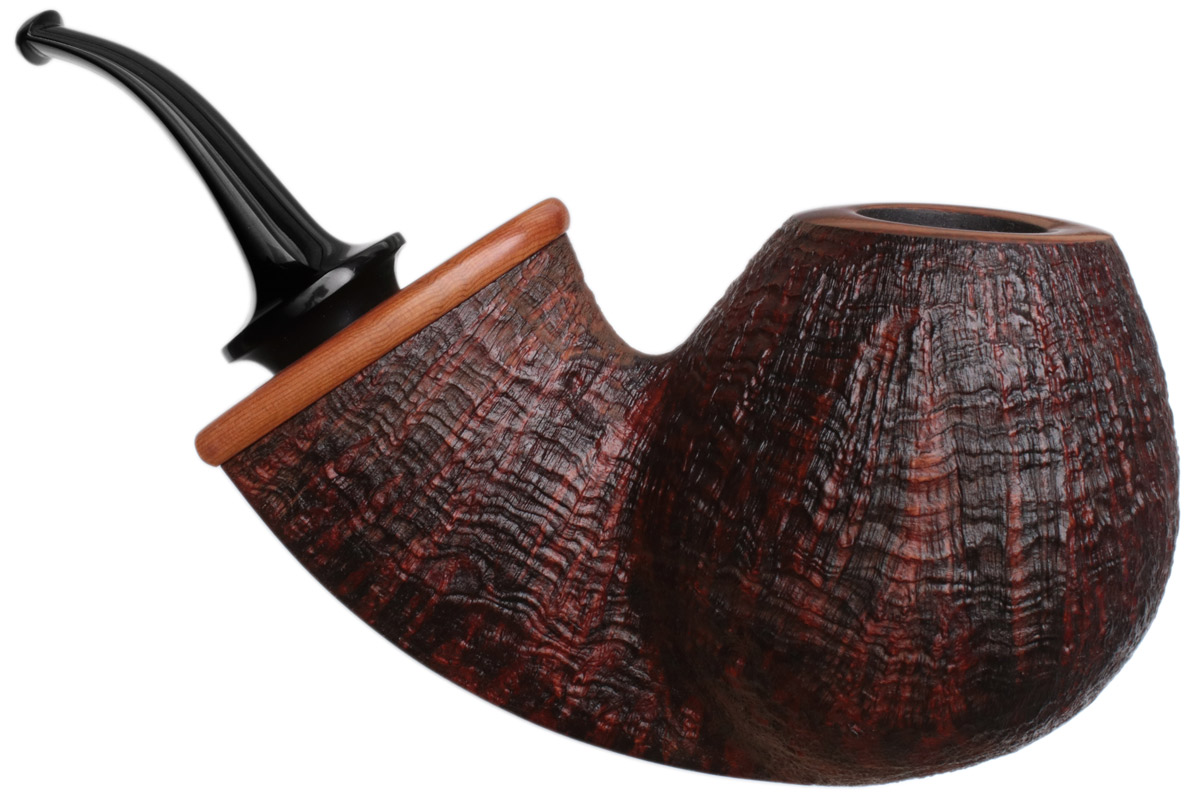 Konstantin Shekita Partially Sandblasted Magnum Bent Apple with Rosewood
