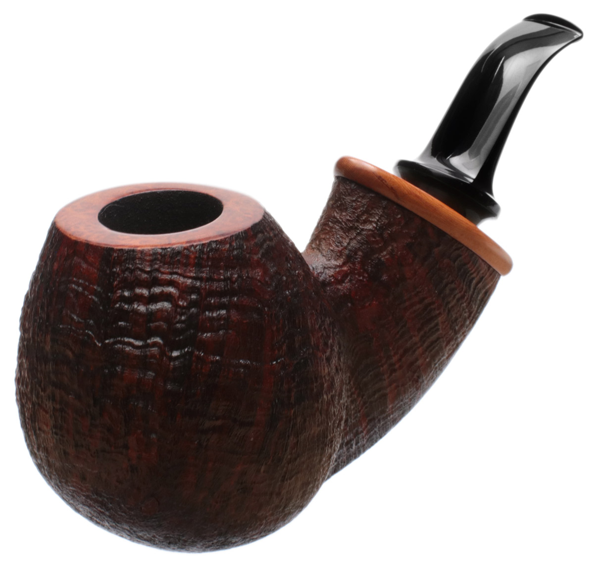 Konstantin Shekita Partially Sandblasted Magnum Bent Apple with Rosewood