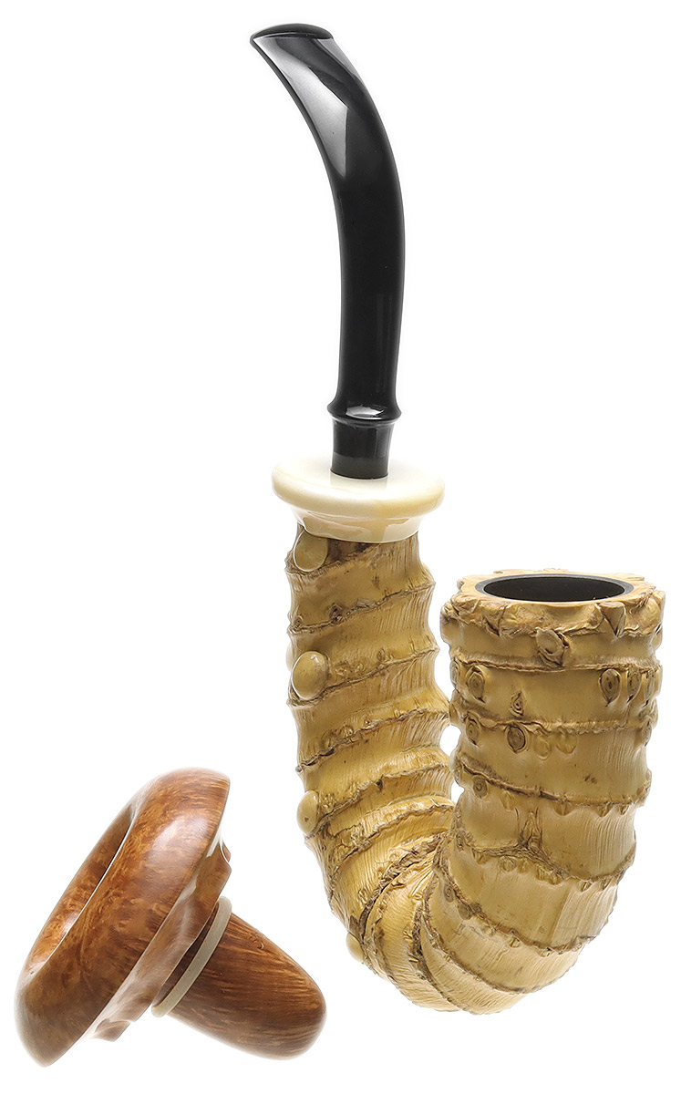 Konstantin Shekita Bamboo Calabash with Mammoth and Boxwood