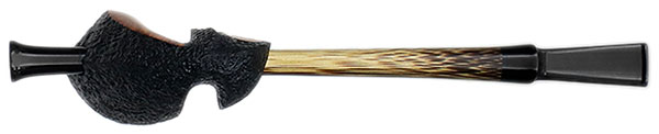 Abe Herbaugh Partially Sandblasted Speared Fish with Bamboo