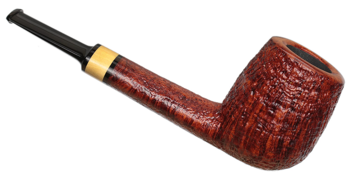 Abe Herbaugh Sandblasted Oval Shank Billiard with Boxwood