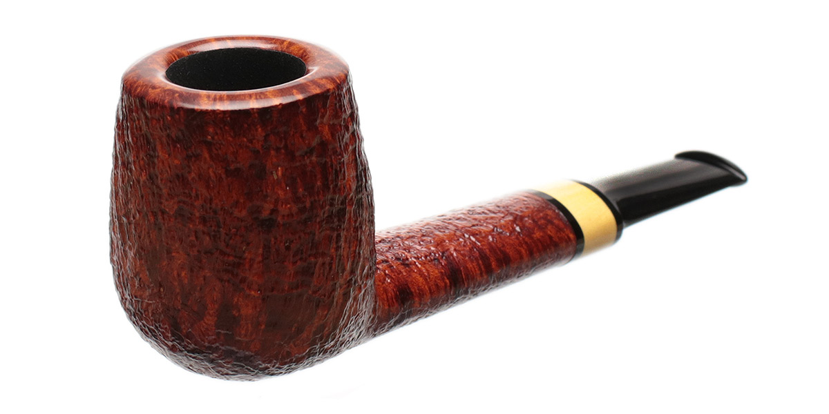 Abe Herbaugh Sandblasted Oval Shank Billiard with Boxwood