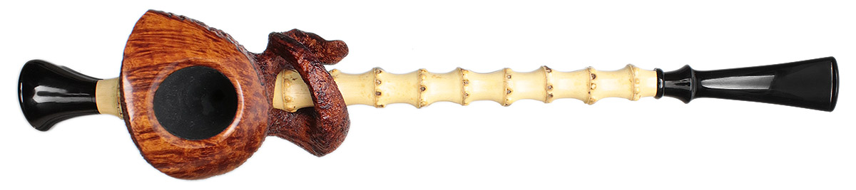 Abe Herbaugh Partially Sandblasted Speared Fish with Bamboo