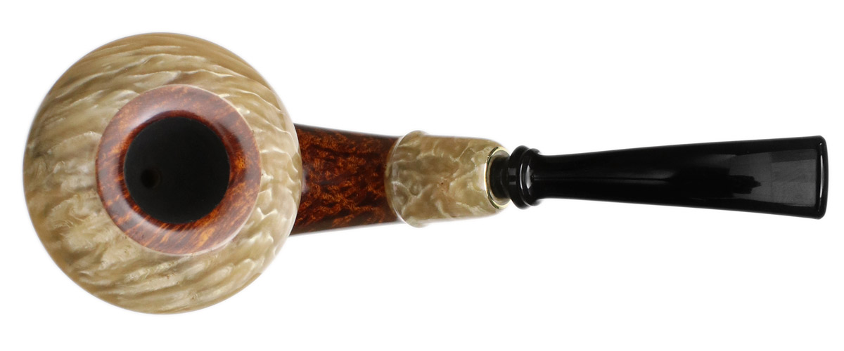 Abe Herbaugh Smooth Calabash with Musk Ox Horn (Crane)