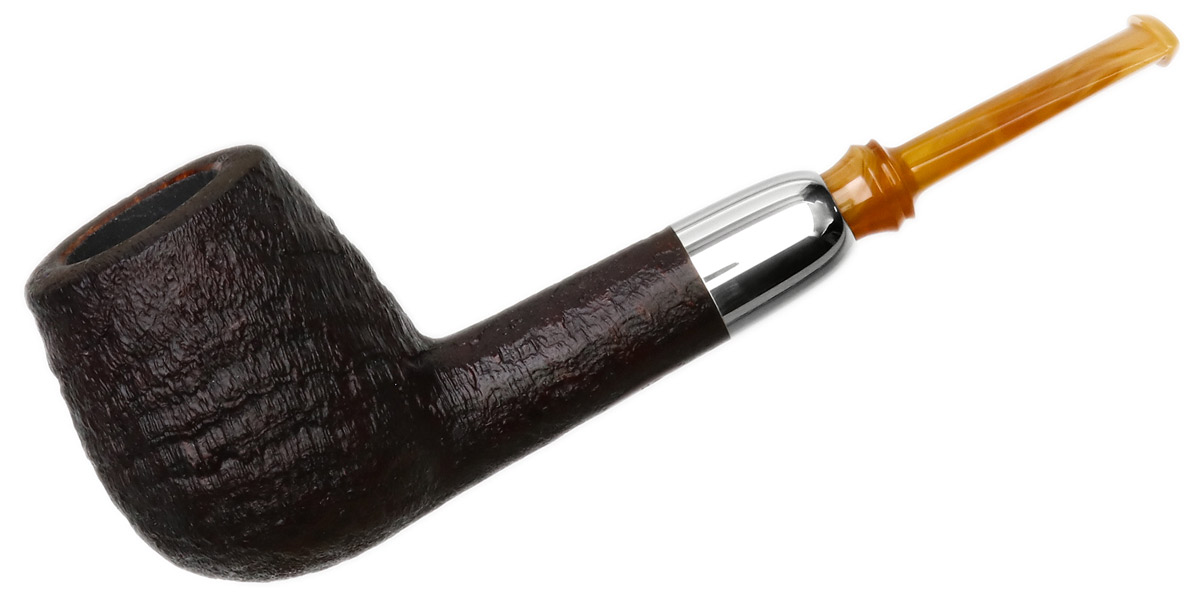Abe Herbaugh Sandblasted Billiard with Silver and Bakelite