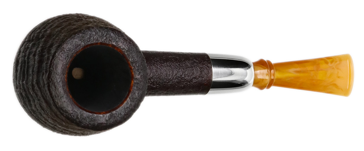 Abe Herbaugh Sandblasted Billiard with Silver and Bakelite