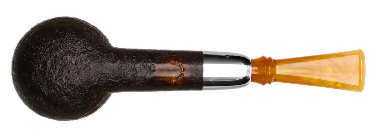 Abe Herbaugh Sandblasted Billiard with Silver and Bakelite
