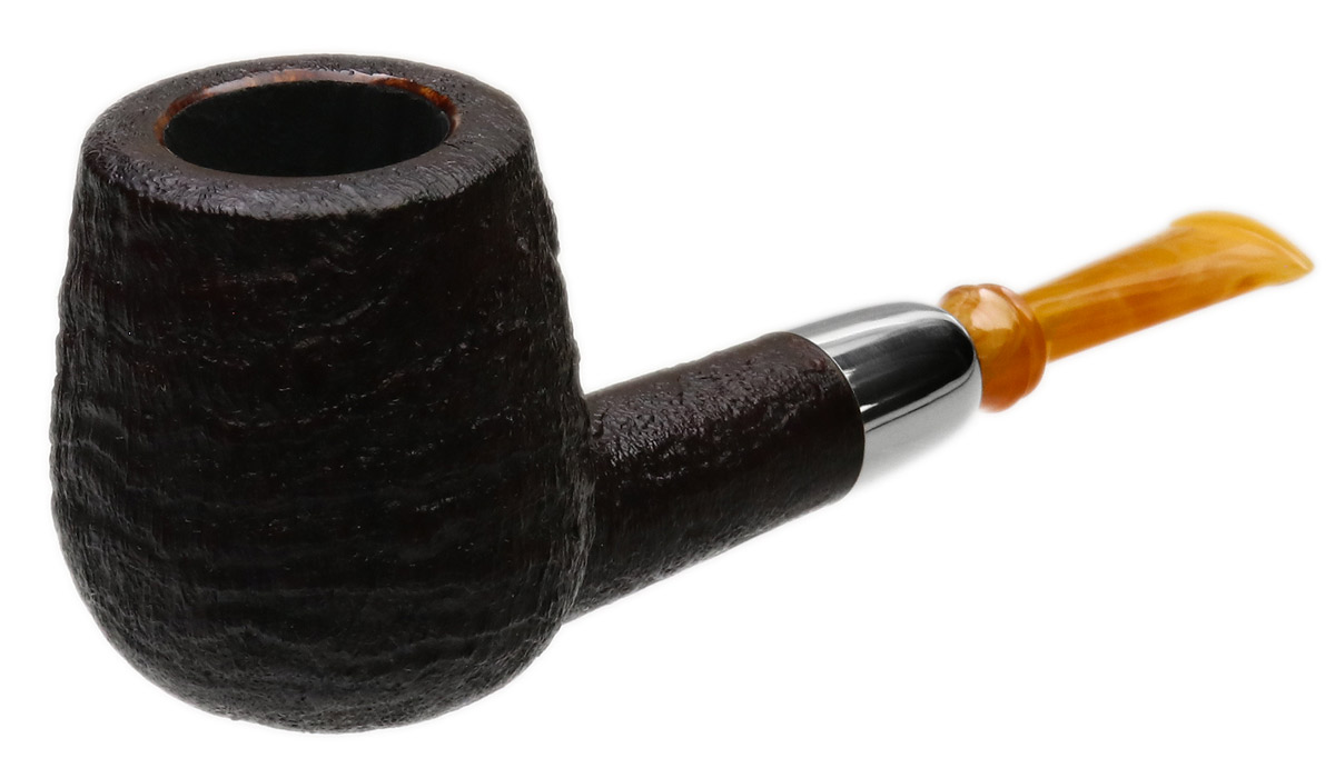 Abe Herbaugh Sandblasted Billiard with Silver and Bakelite