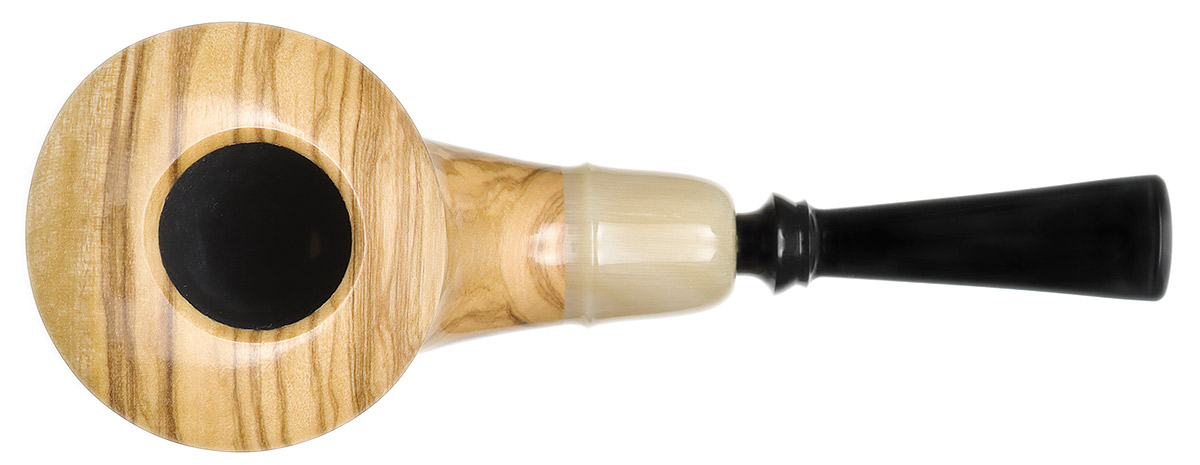 Abe Herbaugh Smooth Olivewood Horn with Horn