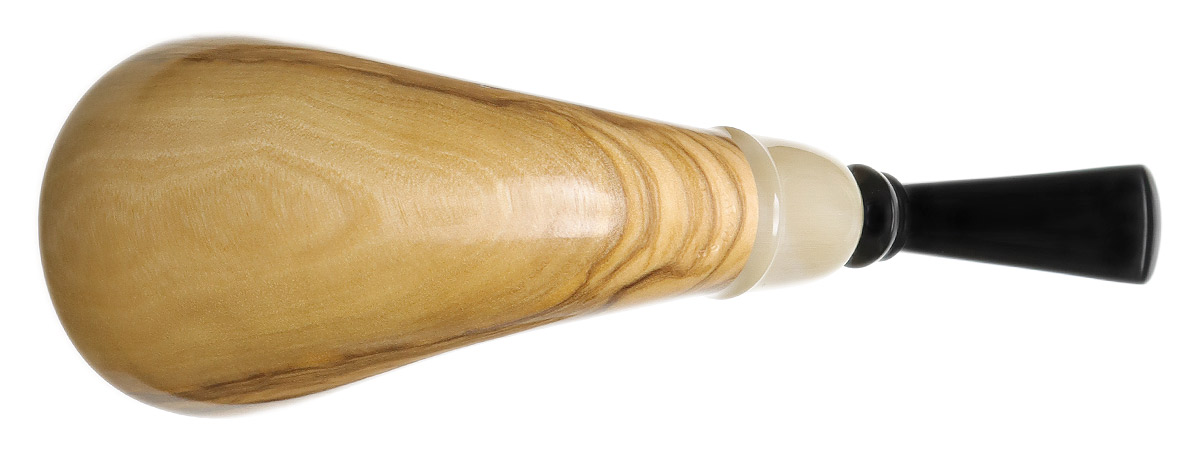 Abe Herbaugh Smooth Olivewood Horn with Horn