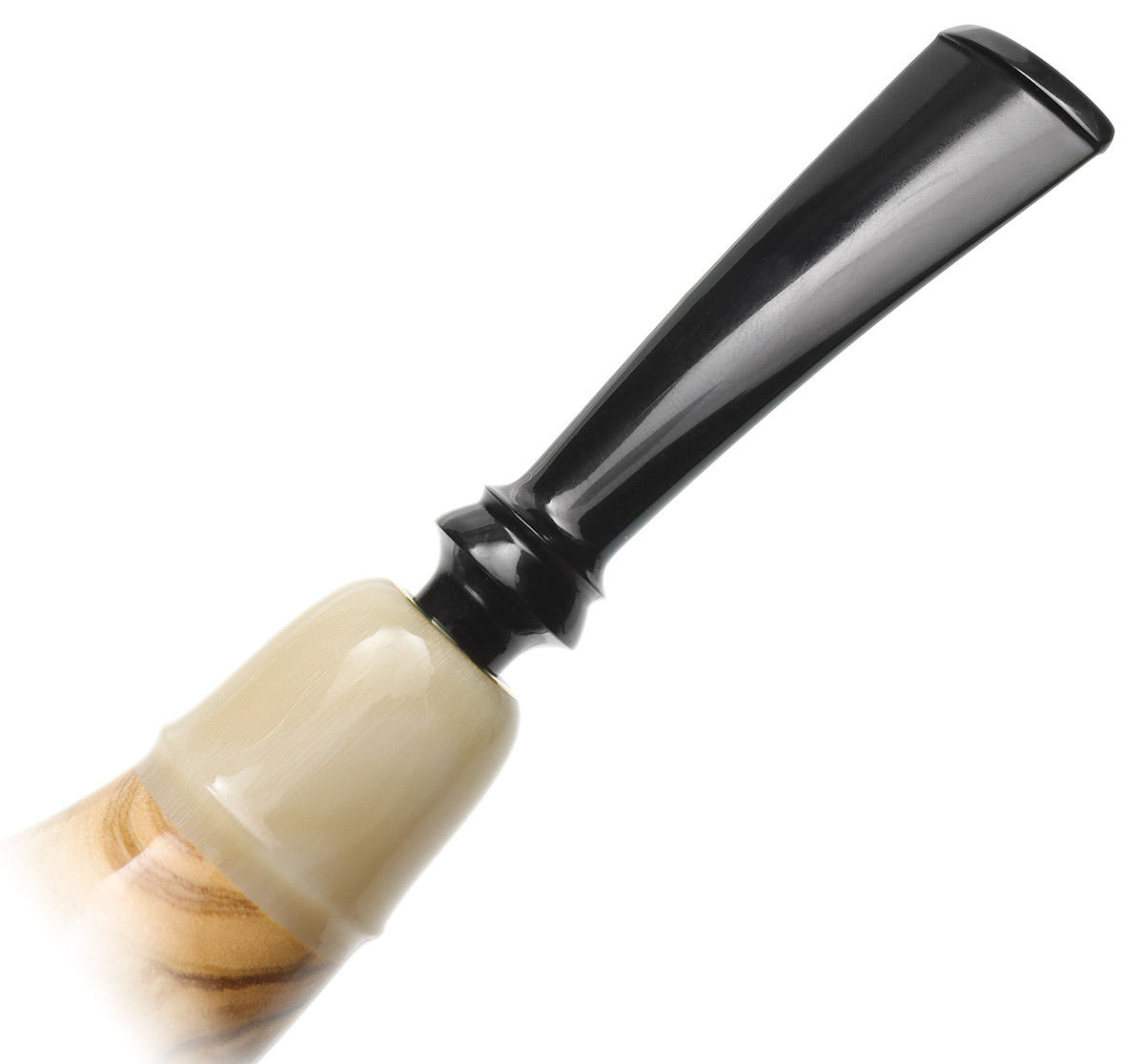 Abe Herbaugh Smooth Olivewood Horn with Horn