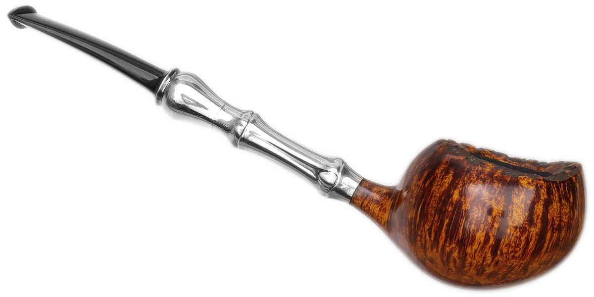Abe Herbaugh Smooth Tomato with Silver Bamboo (Crane)