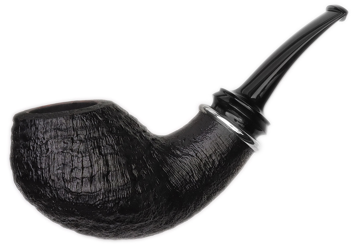 Abe Herbaugh Sandblasted Stout Bent Egg with Silver
