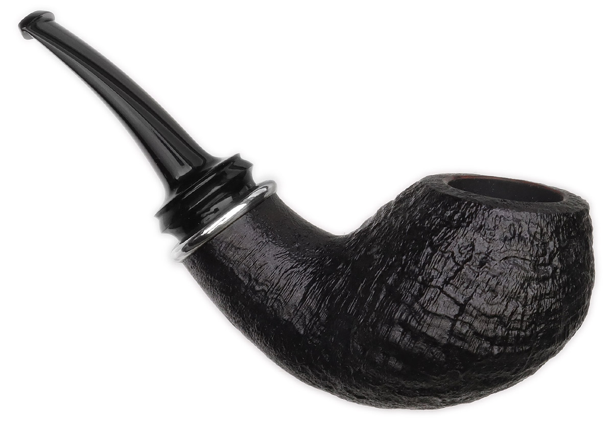 Abe Herbaugh Sandblasted Stout Bent Egg with Silver