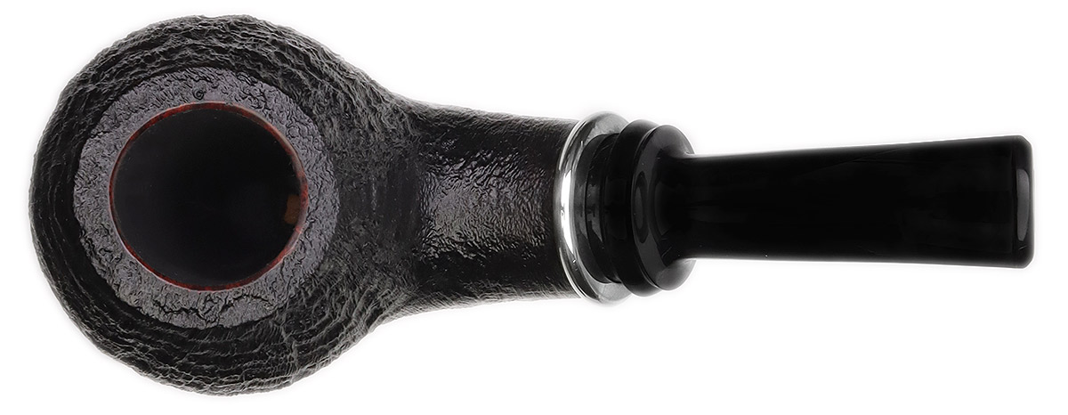 Abe Herbaugh Sandblasted Stout Bent Egg with Silver