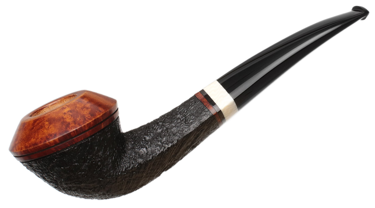 Scott Thile Partially Sandblasted Bent Bulldog Two Pipe Set with Stand and Tamper (OP2) (435) (436)