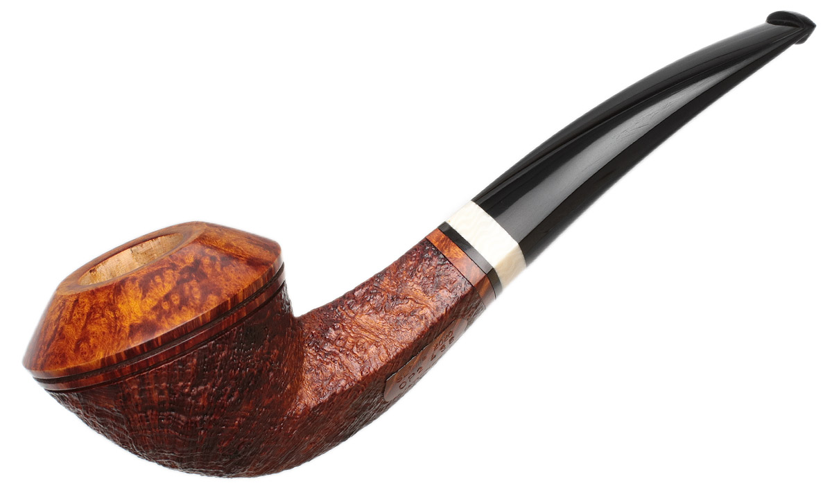 Scott Thile Partially Sandblasted Bent Bulldog Two Pipe Set with Stand and Tamper (OP2) (435) (436)