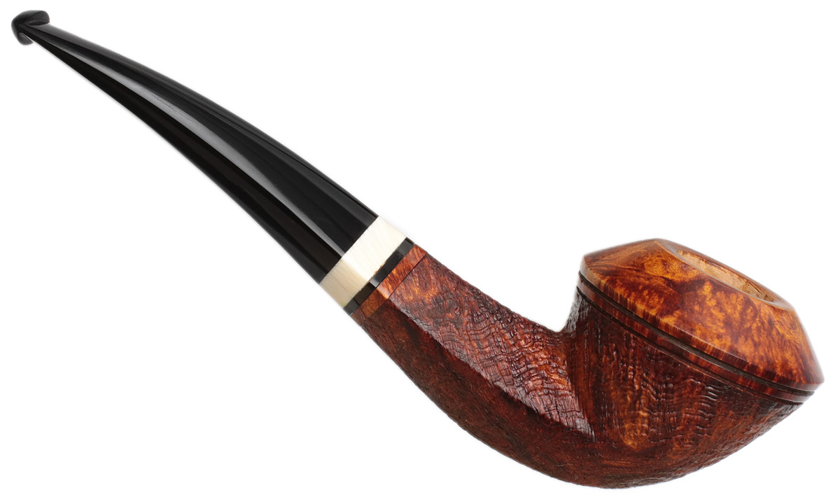 Scott Thile Partially Sandblasted Bent Bulldog Two Pipe Set with Stand and Tamper (OP2) (435) (436)
