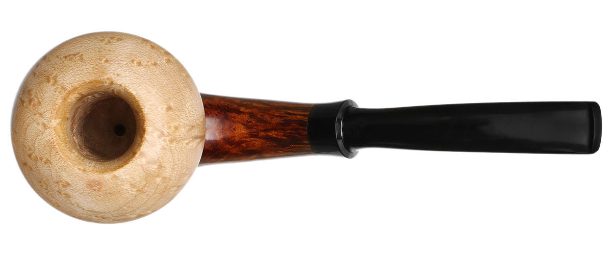 Scott Thile Smooth Calabash with Bocote, Zebrawood, and Maple (491) (with Tamper and Stand)