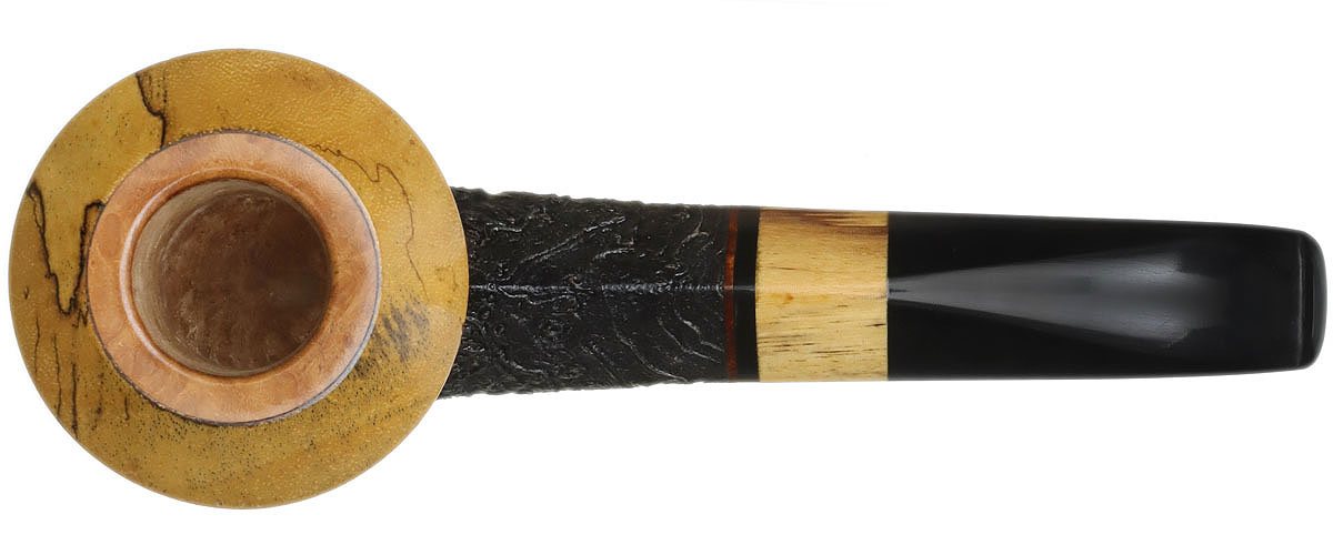 Scott Thile Sandblasted Strawberry Wood Bent Bulldog with Spalted Tamarind (OP2) (539)