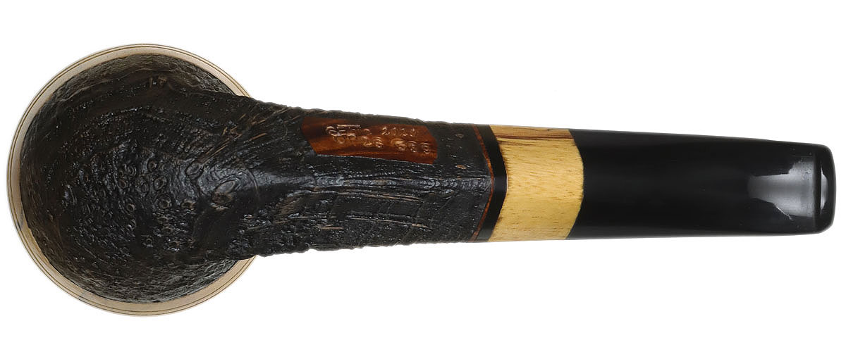 Scott Thile Sandblasted Strawberry Wood Bent Bulldog with Spalted Tamarind (OP2) (539)