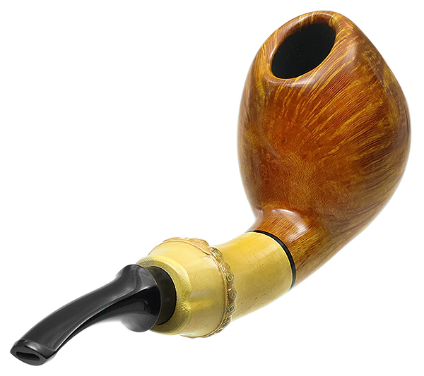 Tsuge Ikebana Smooth Bent Egg with Bamboo (Kikuchi) (F) (125)