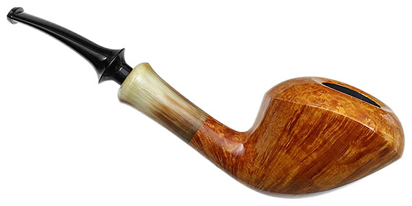 Tsuge Ikebana Smooth Bent Dublin with Horn (Kikuchi) (F) (124)