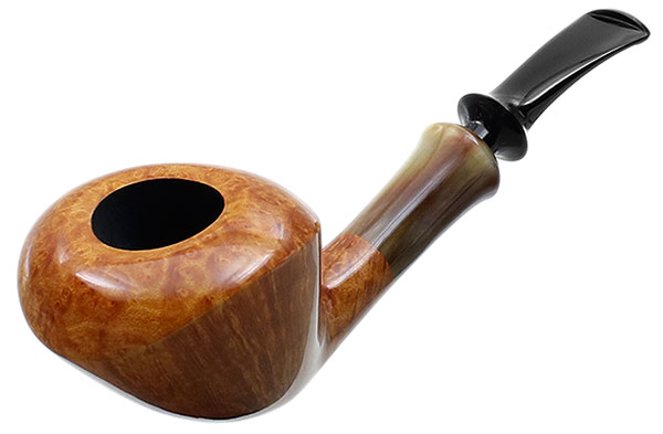 Tsuge Ikebana Smooth Bent Dublin with Horn (Kikuchi) (F) (124)