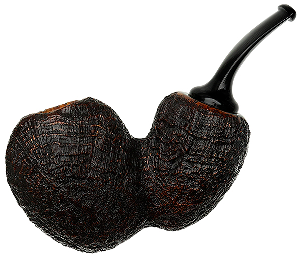 Tsuge Ikebana Sandblasted Blowfish Reverse Calabash (Ohi) (F) (230) (2016)