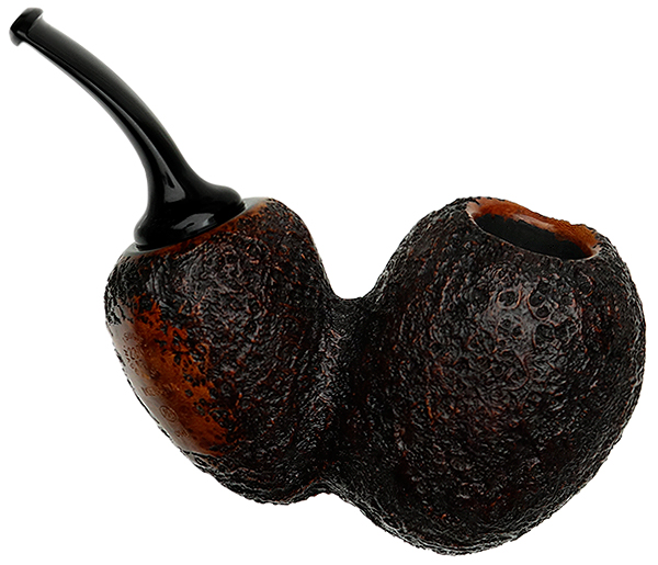 Tsuge Ikebana Sandblasted Blowfish Reverse Calabash (Ohi) (F) (230) (2016)