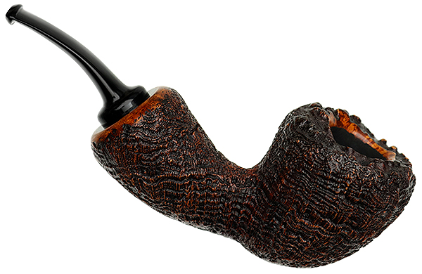 Tsuge Ikebana Sandblasted Bent Dublin Reverse Calabash (Ohi) (G) (223) (2016)